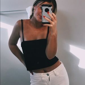 black velvet crop top!!